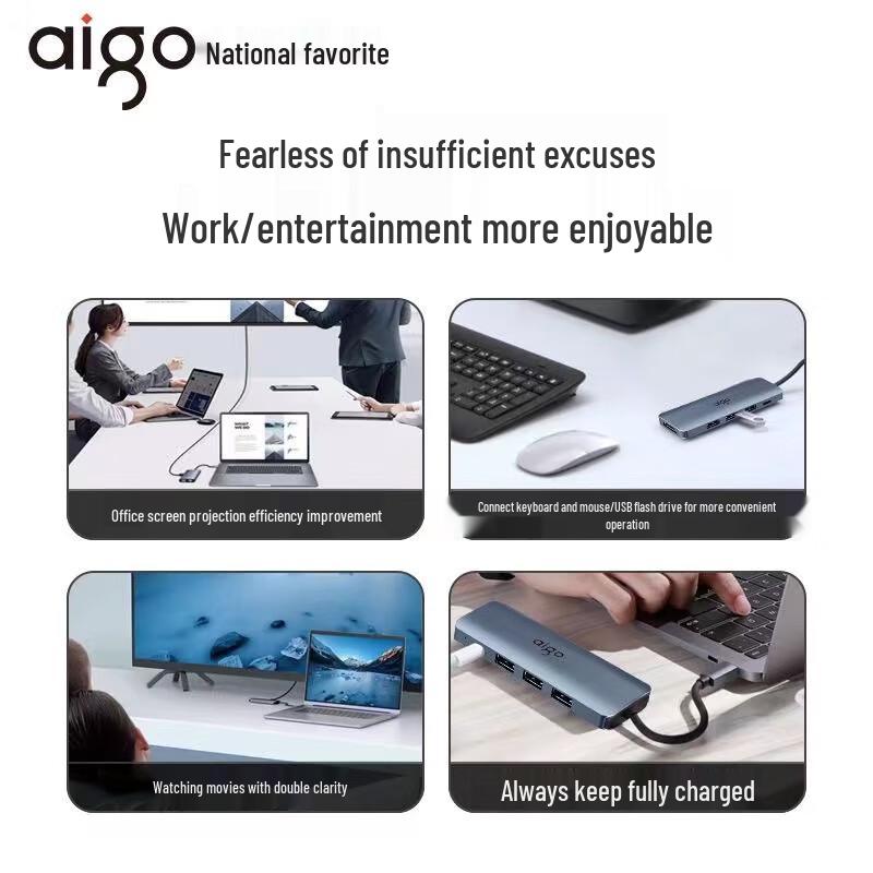 aigo Type-C USB Hub 5-in-1 Docking Station