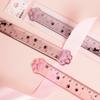 Cute Cat Paw Plastic Straight Rulers Kawaii School Office Supplies Planner Accessories Student Prize