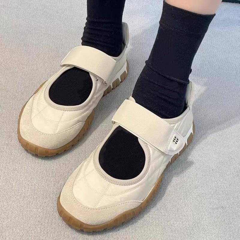 Fashion 2025 New Magic Style Round Toe Ballet Flats Mary Jane Casual Single Sports Shoes Splice Color Soft Soled Women Flat Shoes