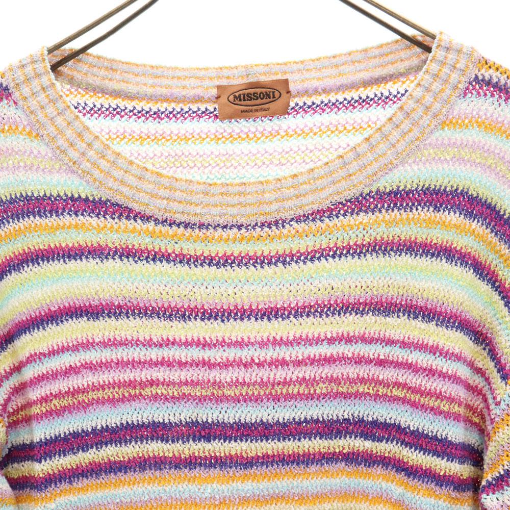 Missoni Сделано в Италии Узор с бордюром Свитер с длинным рукавом 44 вязаный Женский Б/у