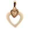 Les Trésors De Lily [L4673] - Gold Plated Pendant 'Love' White (ceramic) Gold Pink - 20x15 Mm