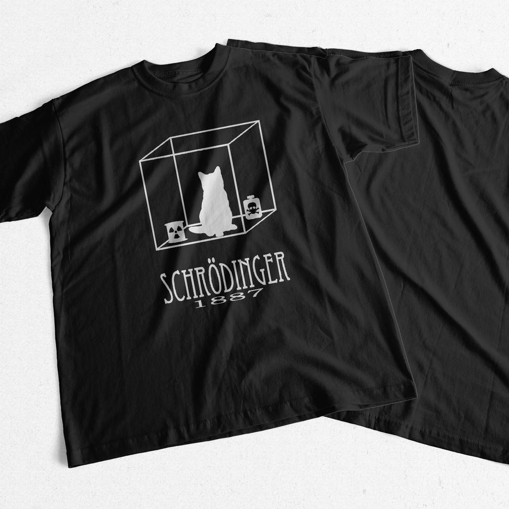 COOLMIND 100% Хлопок Принт Кот Шрёдингера Большой Размер Мужская Футболка Повседневная Короткий Рукав Хлопок Летняя Мужская Футболка Мужские Футболки