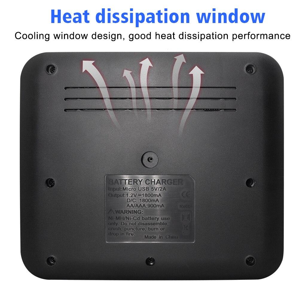 PALO LCD Display USB Smart Battery Charger for AA AAA SC C D Size Rechargeable Battery Batteries 1.2V Ni-MH Ni-CD Quick Charger