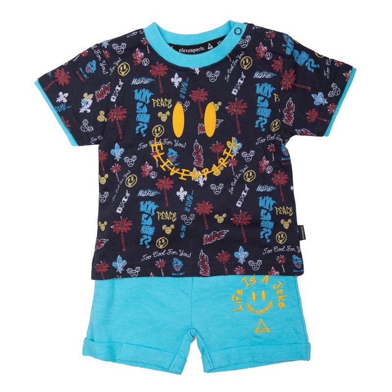 Комплект из шорт и футболки с принтом Ребенок, Малыш ELEVEN PARIS