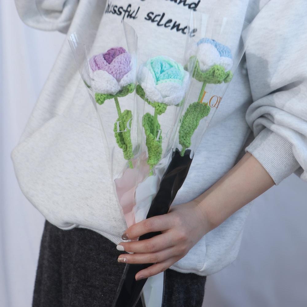 50pcs Waterproof Flower Packaging Bag Package Supplies Bouquet Packing Material Wedding