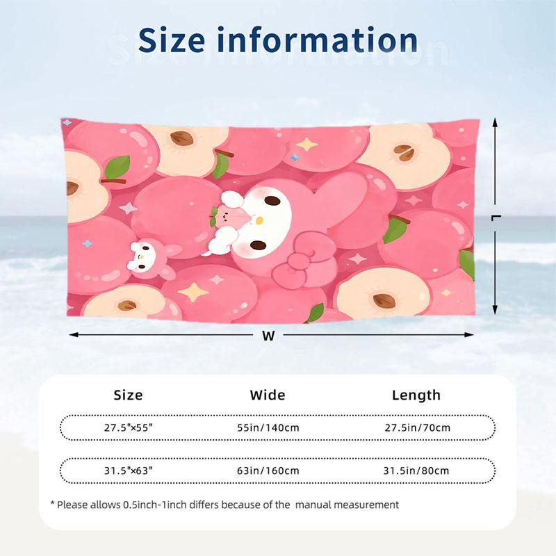 Large Beach Towel Quick Dry Absorbent Towel For Beach IndoorMy Melody