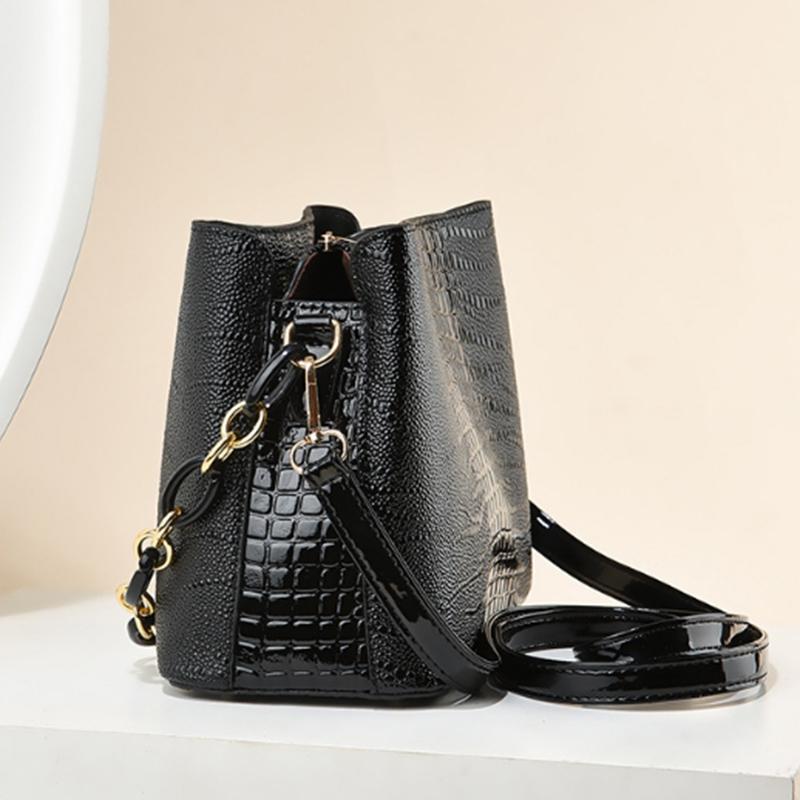 Yogodlns Женская большая сумка Дизайнерские роскошные сумки Крокодиловый узор Ведро Простая женская сумка через плечо