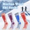 Женские лыжные носки с мериносовой шерстью, дышащие гольфы для катания на лыжах, высокая теплоизоляция, средняя набивка, упаковка из 1 шт.