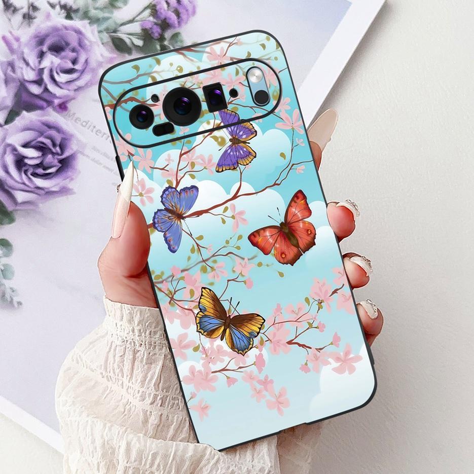 Чехол для Google Pixel 9 Pro Чехол Pixel9A Цветы Расписной Чехол Мягкий Силиконовый Чехол для Телефона Для Google Pixel 9A Pixel9 Pro Корпус