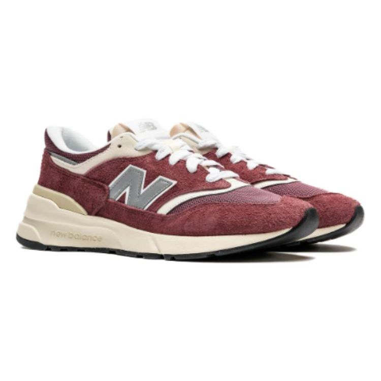 New Balance Унисекс 997R Кирпично-красный/Кремовый/Серебристый Повседневные кроссовки U997RCC