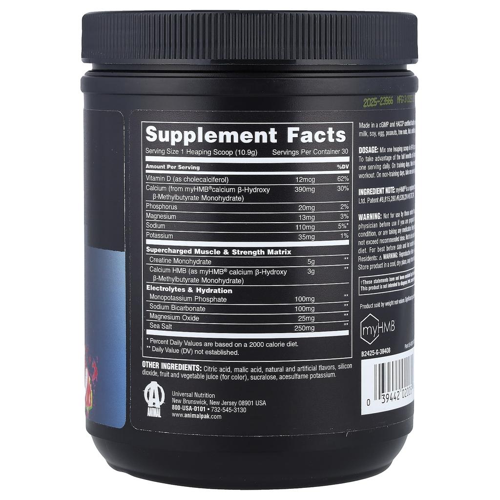 Animal Creatine HMB+™ Powder, Dragon Berry, 327 G (11.53 Oz)