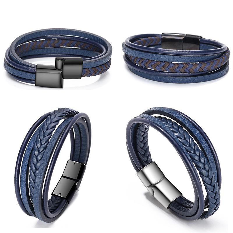 Модные ювелирные изделия женские плетеные модные женские браслеты веревка для мужчин унисекс многослойные мужские кожаные