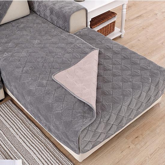 Всесезонная универсальная короткая плюшевая подушка для дивана, утолщенный нескользящий чехол, тканевая подушка, полный комплект, универсальный чехол для дивана с защитой от кошачьих царапин