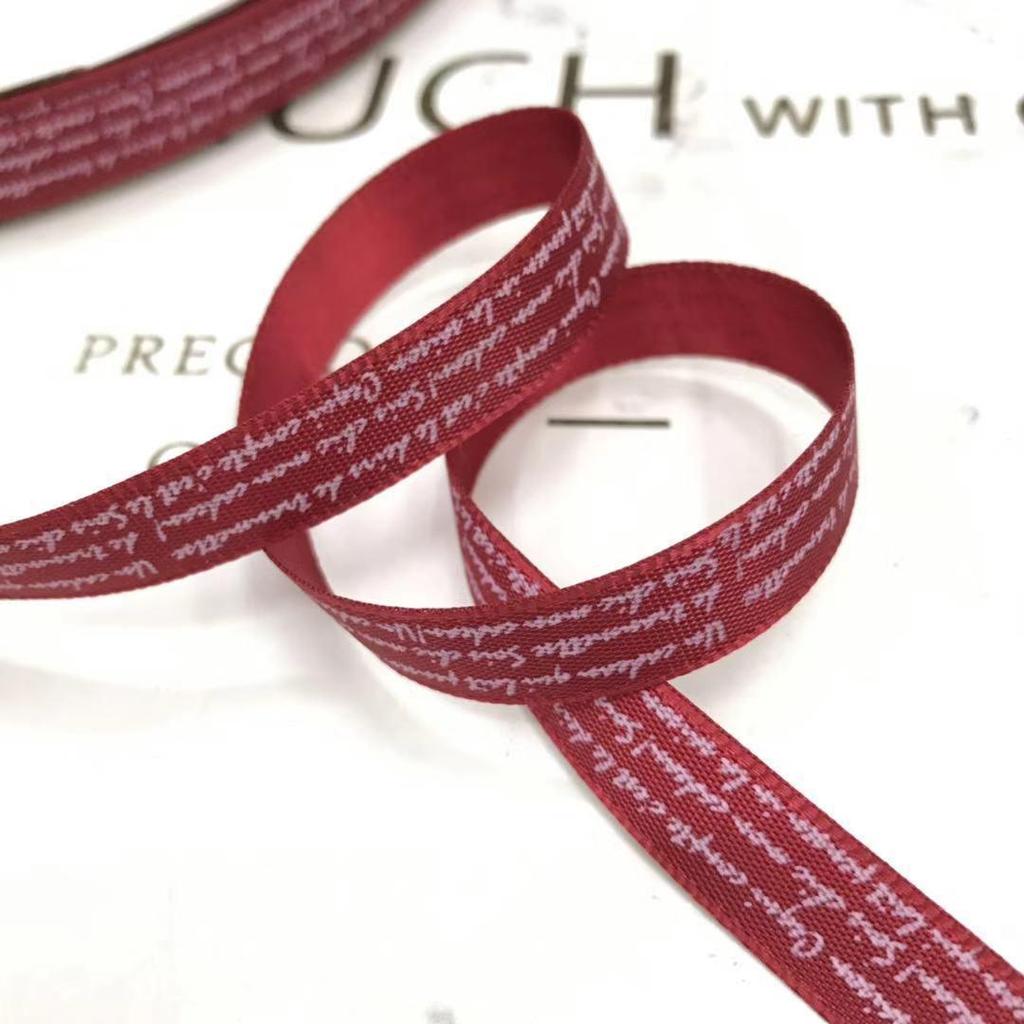 1 см полиэстеровая лента с печатными английскими буквами для самостоятельного изготовления аксессуаров для волос и подарков