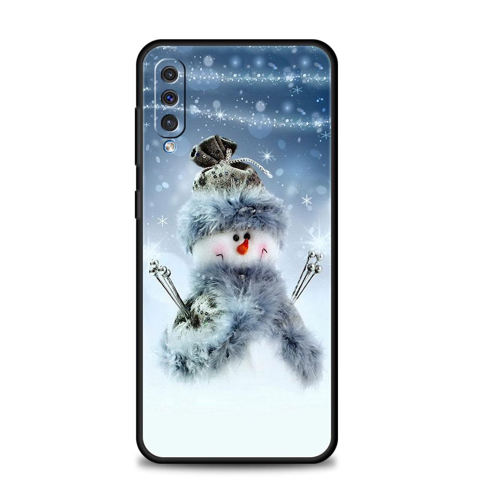 Счастливого Рождества Снеговик Чехол для телефона для Samsung Galaxy A50 A30 Note 8 9 20 Ultra A04 A50s A90 A40 A20e A10s A70 A20s M52 M33 M53
