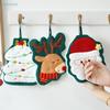 Коралловый бархат Рождественский Санта-Клаус Ручные полотенца Кухонная впитывающая быстросохнущая тряпка Мультяшное ручное полотенце