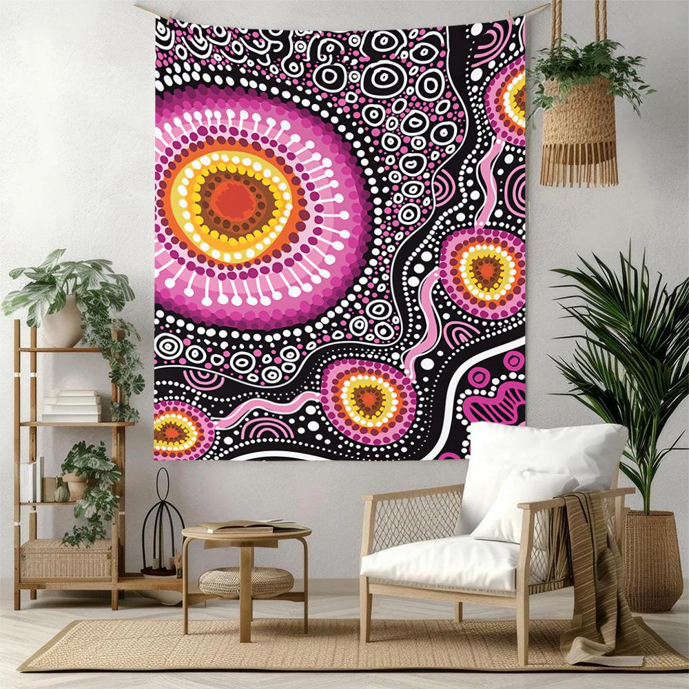 Australian Aboriginal Style Wall Decor Tapestry Art For Pet Memorial Birthdaywedding Party Backdrop Family Gift
