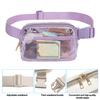 Clear Fanny Pack Belt Bag Large Capacity Water-Resistant Zipper Closure Stadium Approved Transparent Waist Bag