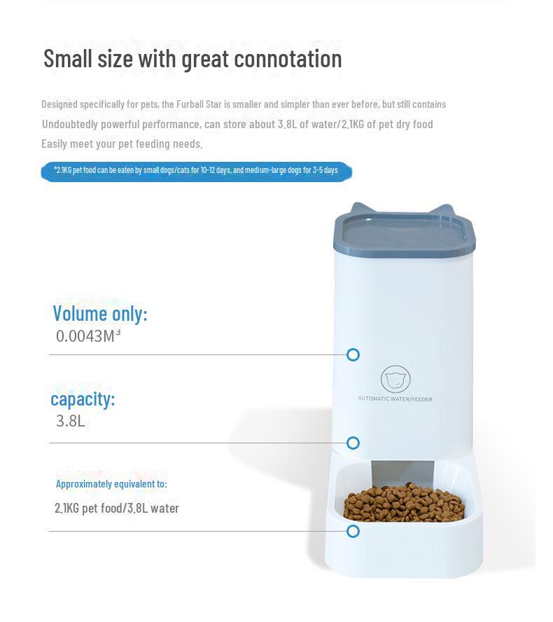 Автоматическая миска и кормушка для домашних животных с диспенсером для воды объемом 3,8 л для кошек и собак