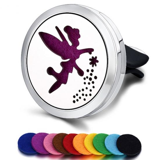 Многоразовый автомобильный освежитель воздуха, запах, диффузор для духов, клипса, автовентилятор, эфирное масло, медальон из нержавеющей стали, интерьер