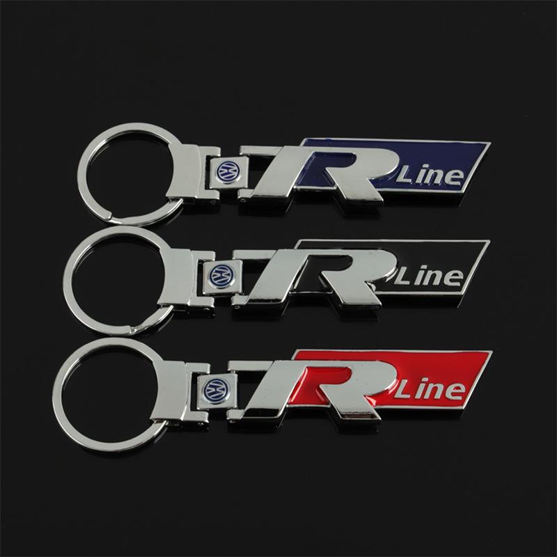 Car Styling Metal Keychain Badge Key Ring Accessories For Volkswagen VW R Golf Tiguan Jetta T-ROC Passat GTI Caddy Touran Arteon Wv5
