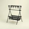Hanging Organizer with Hooks Folding Rack Freestanding