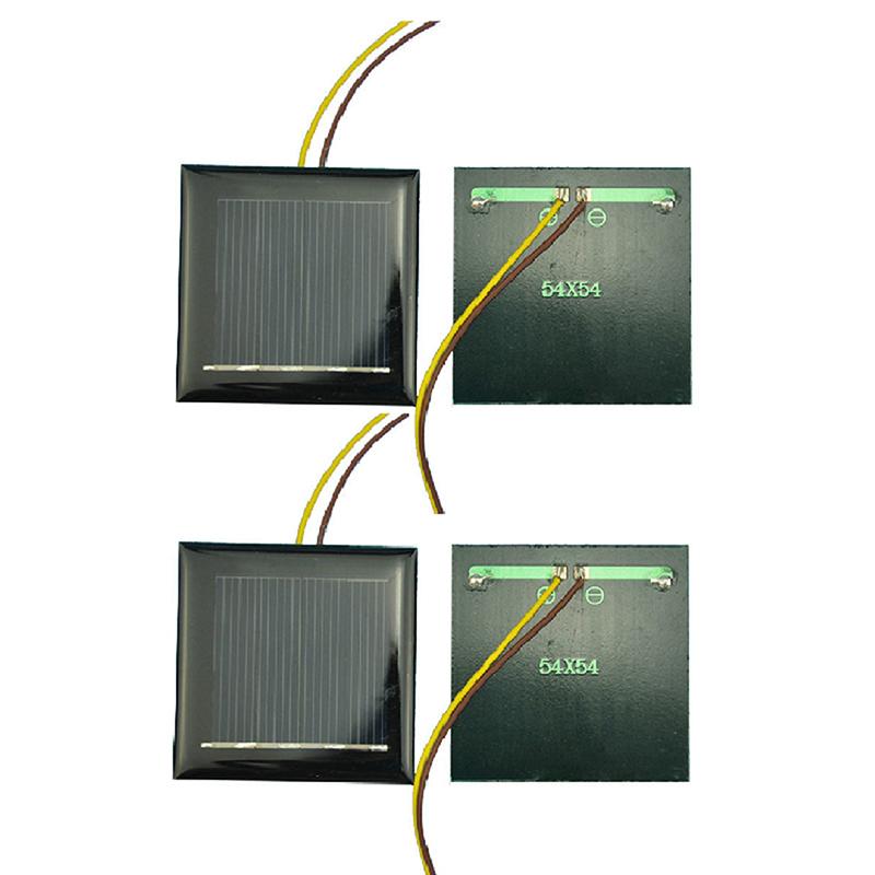 2 В 130 мА 0,26 Вт Солнечная панель Эпоксидный лист Поликристаллическая солнечная панель Ячейка DIY Светодиодный садовый светильник Портативное солнечное зарядное устройство для мобильного телефона