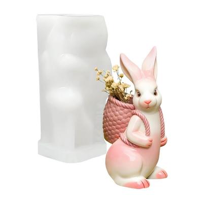 Новинка Силиконовая форма Пасхальный кролик DIY 3D форма для выпечки Форма для поделок Форма для свечей в виде кролика для гипса Ароматерапия
