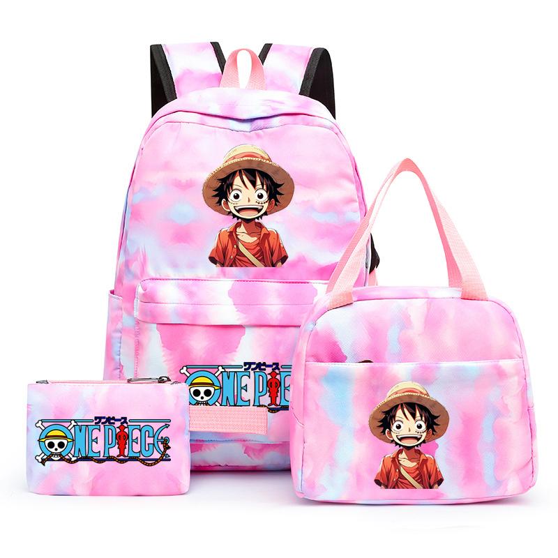 3 шт./компл. аниме цельный рюкзак большой емкости кавайный рюкзак с ланчем сумка пенал для девочки мальчика подростка школьная сумка дорожная сумка рюкзак