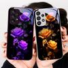 Яркий Розово-Синий Для Samsung Galaxy Note 10 Plus S20 21 FE S23 Ultra S8 9 A70 72 73 50 51 52 53 Закаленное Стекло Чехол для Телефона