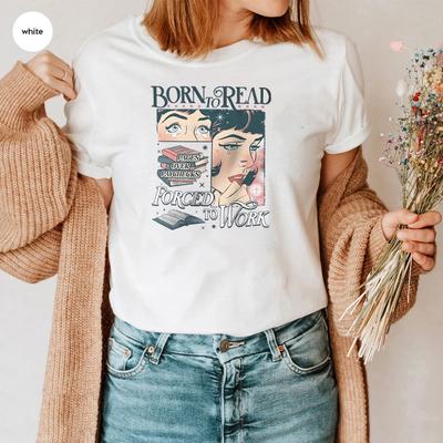 Рожденный читать Книжный комфорт Цвета Футболка Забавный читатель Книгоман Книголюб Пикантные книги Темный роман книга Футболка Подарок Booktok