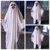 Cosplay Halloween Cloak Cape White Ghost Cosplay Costume Creative Ghost Poncho Robe  Festival
