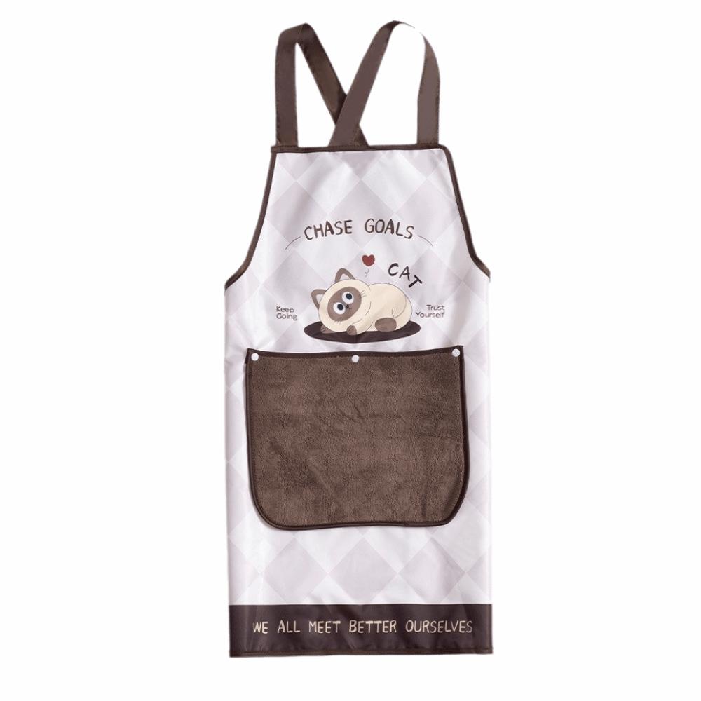 Cartoon Chef Cooking Apron Detachable Hand Wipe Catering Work Clothes Professional Chef