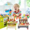 Красочный Деревянный Верстак с Инструментами Интерактивная Развивающая Игрушка для Детей 4-6 лет