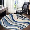 1pc Ocean Waves Office Round Area Rug, Under Office Chairs Bedroom Living Room Home Decor, Room Deco, Available in Various Sizes
