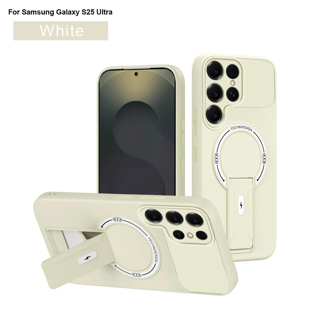 Матовый чехол для телефона с кольцом-держателем для Samsung S26 Ultra S24 Plus S23 S22 S25 Ultra Для MagSafe Магнитная защитная крышка