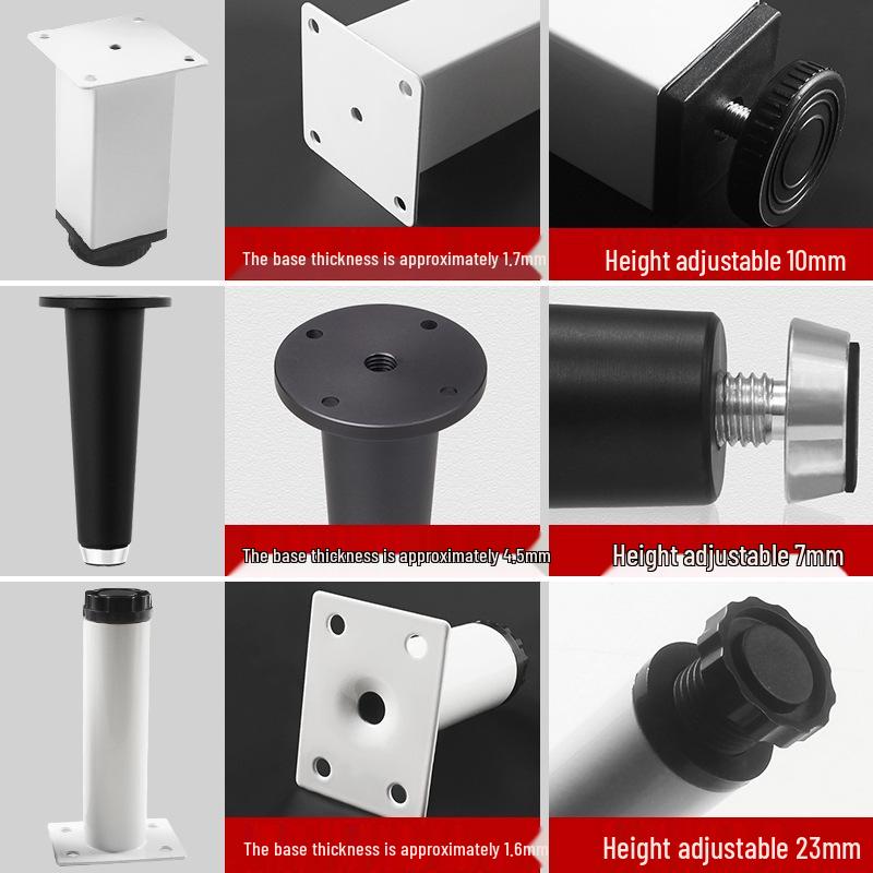 Adjustable Furniture Legs: Coffee Table, Sofa, TV Cabinet, Bed, and Telescopic Support Legs.