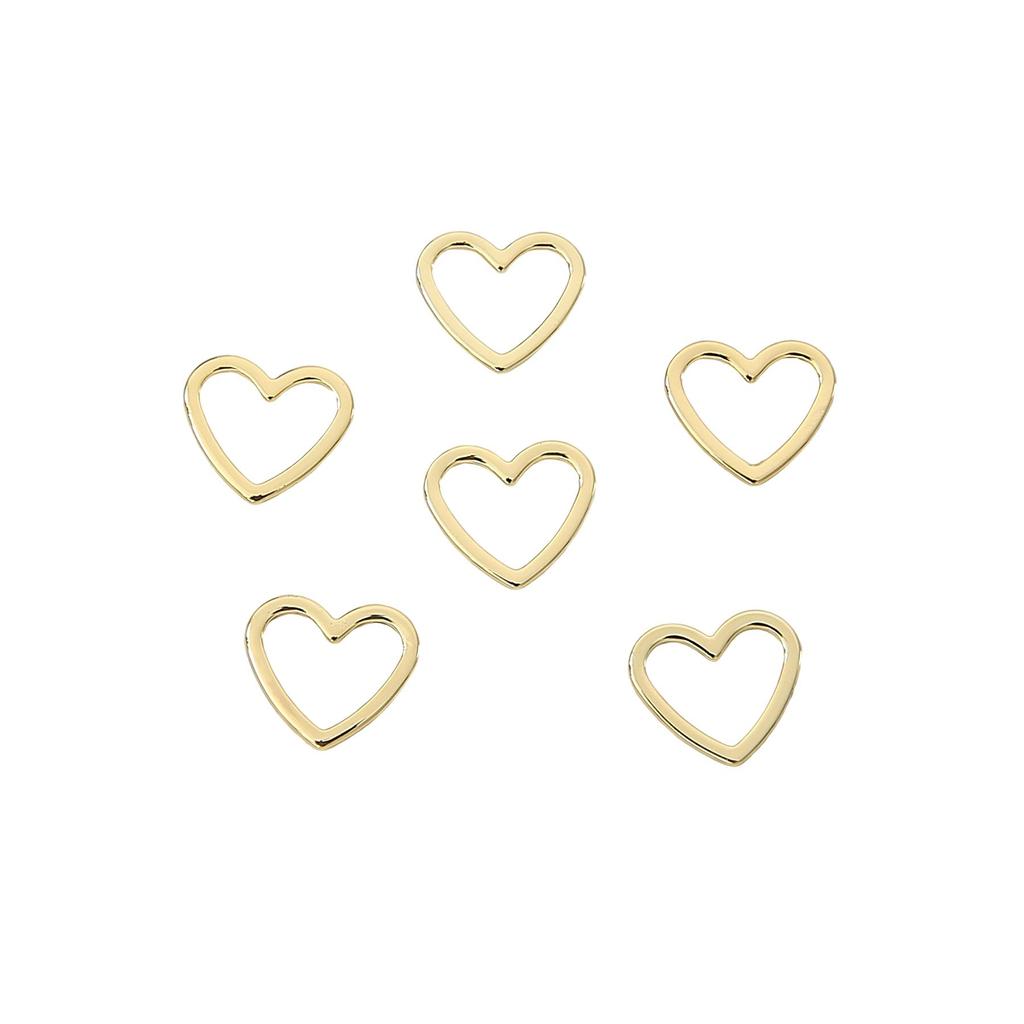 Copper Hollow Peach Heart Charms For DIY Jewelry Making Craft Accessories