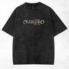 Albedo Overlord Anime T-shirt For Men's Clothing Vintage Y2k Washed Oversized T Shirt Summer Short Sleeve O-Neck Polyester Tee Tops
