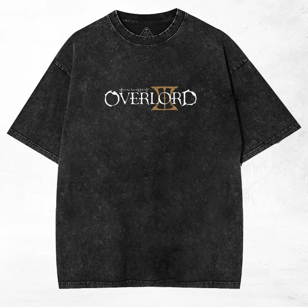 Albedo Overlord Anime T-shirt For Men's Clothing Vintage Y2k Washed Oversized T Shirt Summer Short Sleeve O-Neck Polyester Tee Tops