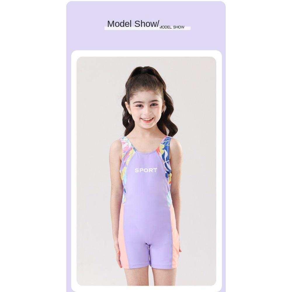 6-12 лет Детские купальные костюмы для девочек Профессиональные плоские цельные быстросохнущие тренировочные купальники для девочек