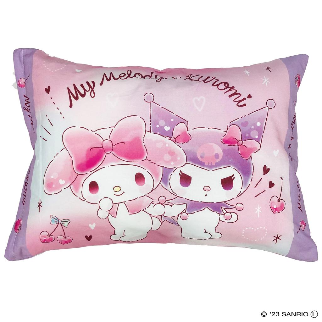 MORIPiLO Наволочка Morishita Sanrio My Melody 40x30 см, моющаяся, SANRIO Character Goods, фиолетовая 4621224, детская, Куроми-тян, прибл.