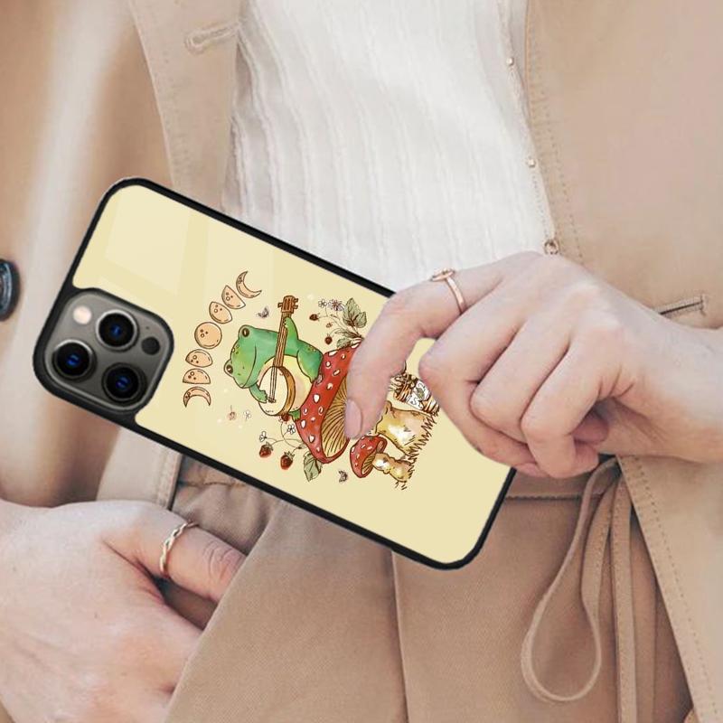 Коттеджкор Лягушка Грибы Эстетика Магнитный Чехол для Телефона Для APPLE iPhone 17 Air 16 14 13 12 Pro Max 15 Plus MagSafe Обложка