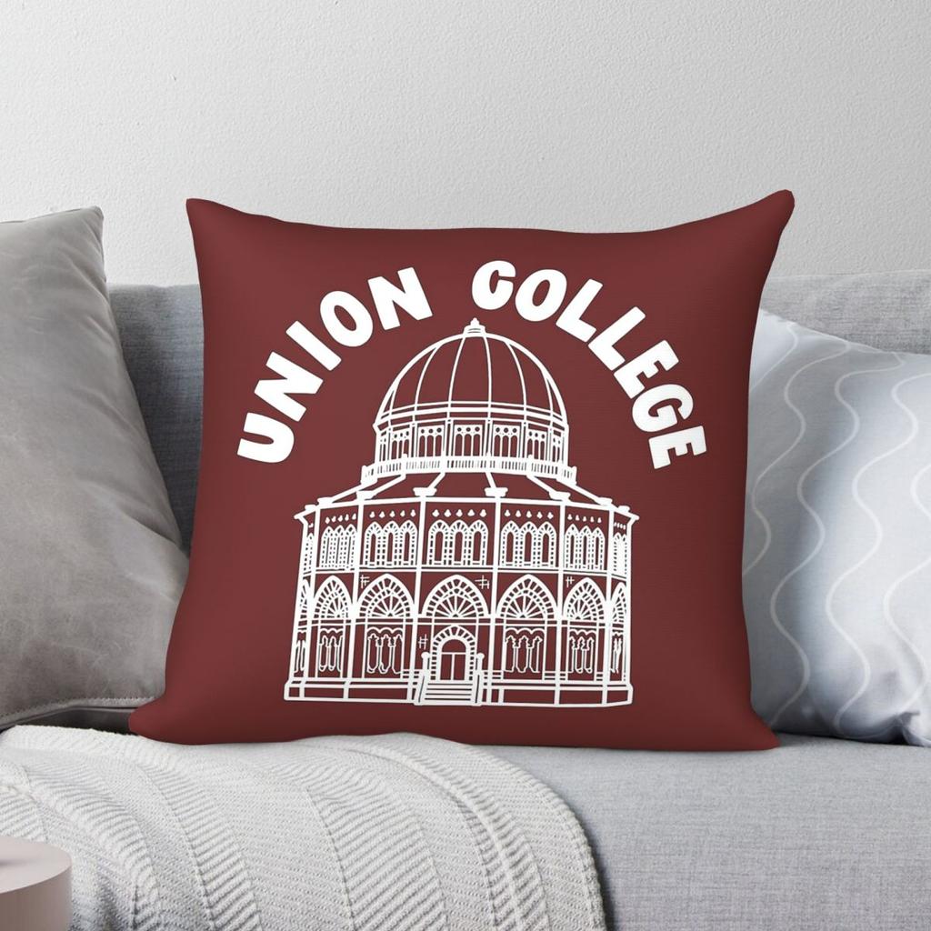 Union College Nott Memorial Pillowcase Polyester Linen Velvet Pattern Decorative Throw Pillow Case Car Cushion Cover Wholesale