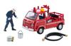 Tomikarama Vintage Subaru Sambar Pump Fire Engine Completed Product Diecast Mini Car Set 1/64 LV-68c + ABS/PVC Doll/Accessories