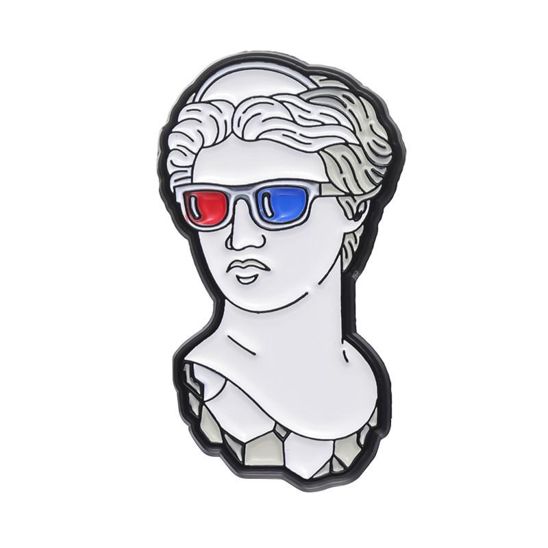 Premium Quality Artistic Character Brooches Set Featuring Colorful Enamel Coating For Eye-catching Decorative Pieces
