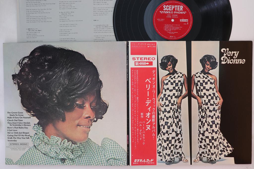 LP Record DIONNE WARWICK - Very Dionne UPS135S SCEPTER 1970 Japan Obi Soul/Funk Used