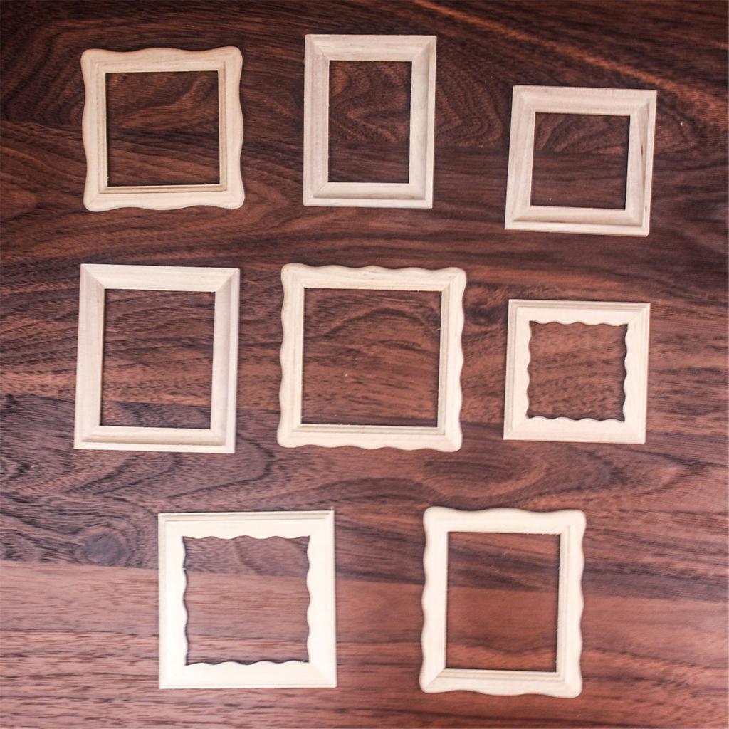 Realistic Wood Zakka Realistic Pretend Play Display Picture Frame Model Toy Vintage 1:12 Doll House