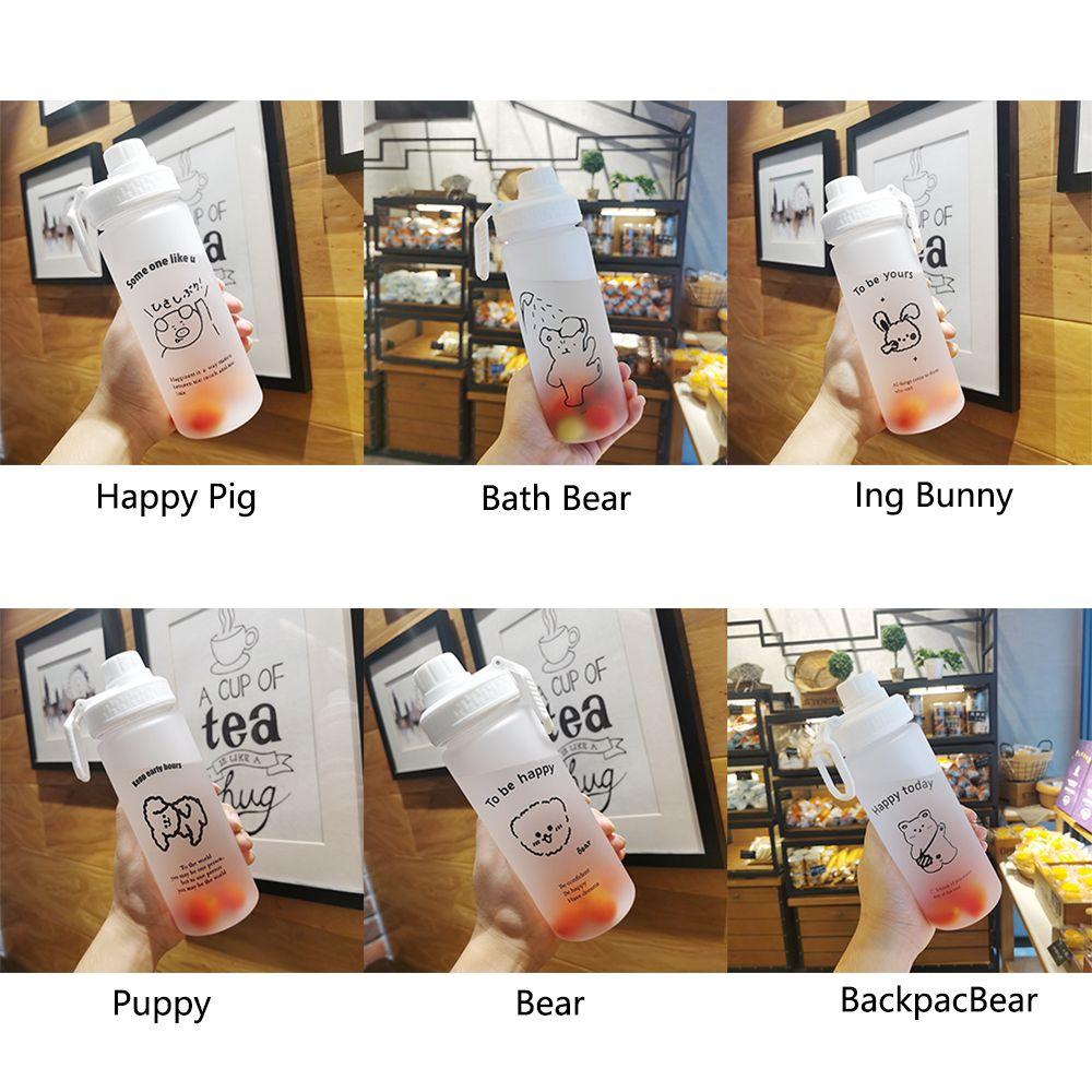 500 мл портативная бутылка для питья с трубочкой для девочек матовая бутылка для воды герметичная чашка для питья