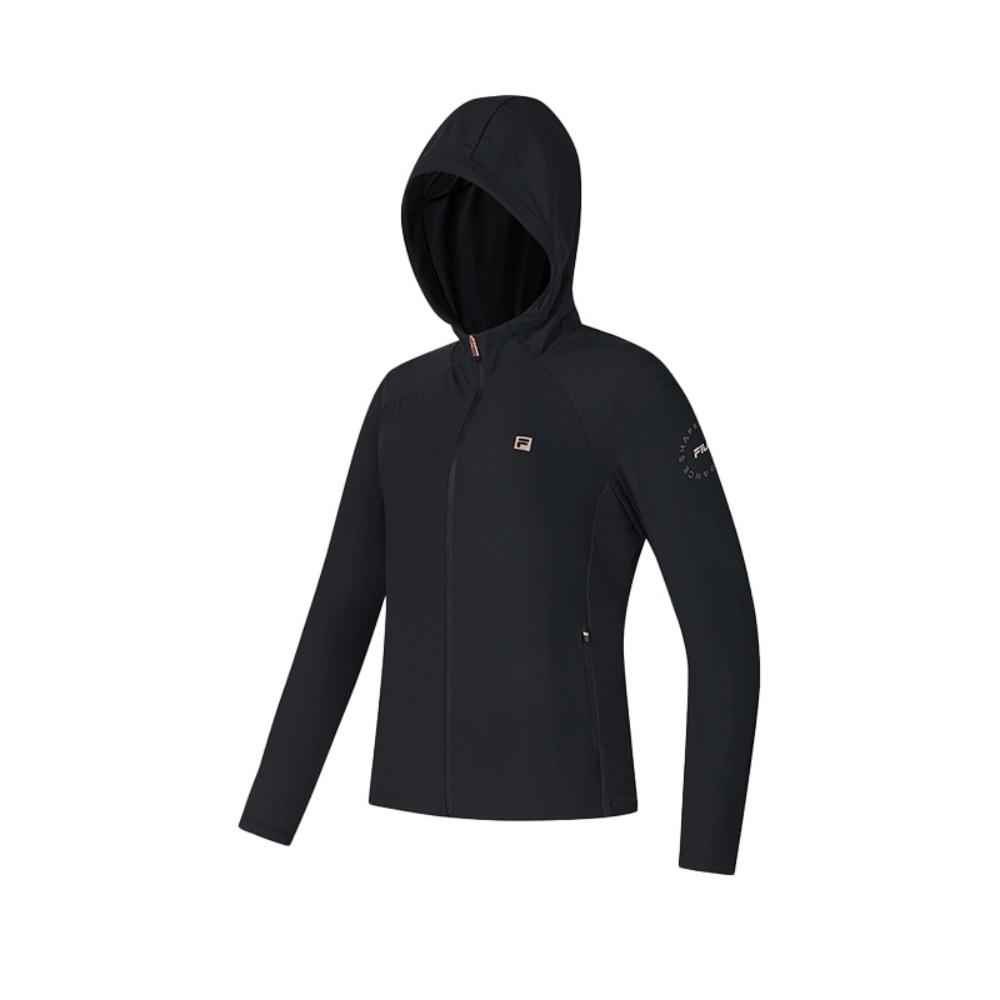 Новая женская куртка FILA из серии Fitness, цвет Pitch Black BK, артикул A11W521504F-BK
